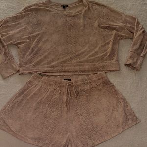 Express sweater and shorts set size medium